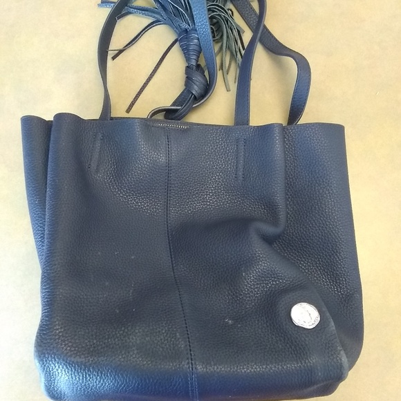 Vince Camuto VC-TAJA-STO Blue Leather Tote - Picture 1 of 8